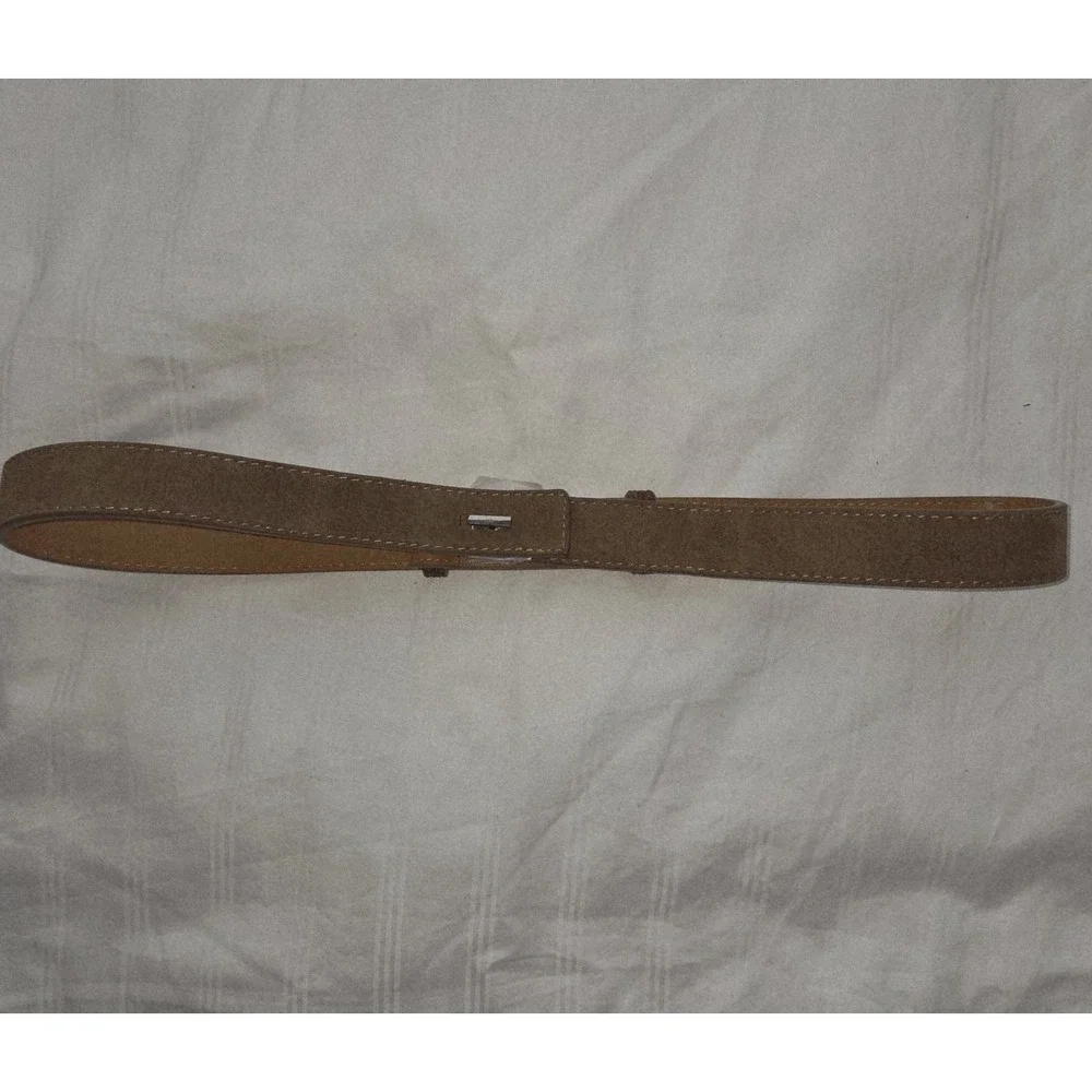 Commense Brown Suede Leather Belt Adjustable‎ Metal Buckle Fashion Accessory